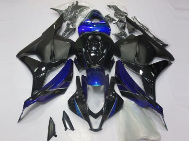 Carénage Moto Honda CBR600RR 2009-2012 - Bleu Noir Brillant Noir Mat