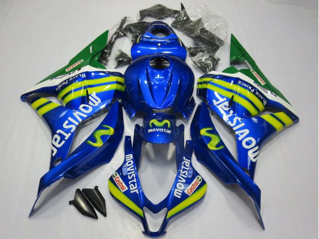 Carénages Moto Honda CBR600RR 2009-2012 - Bleu Vert MoviStar