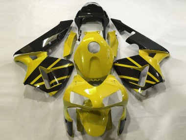 Carénages Moto Honda CBR600RR 2003-2004 - Moutarde Jaune Noir Brillant