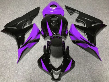 Carénages Moto Honda CBR600RR 2007-2008 - Violet Noir Brillant Noir Mat