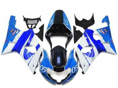 Carénages Moto Suzuki GSXR 1000 2000-2002 - Bleu Blanc Noir 05