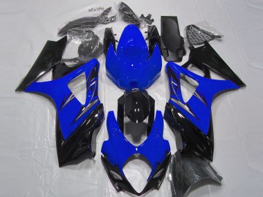 Carénage Moto Suzuki GSXR 1000 2007-2008 - Bleu Noir Brillant