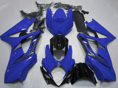 Carénages Moto Suzuki GSXR 1000 2007-2008 - Bleu Noir Brillant OEM Style