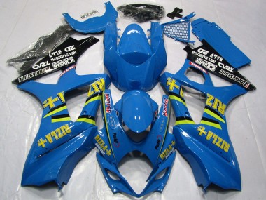 Carénage Moto Suzuki GSXR 1000 2007-2008 - Bleu Or Noir Rizla