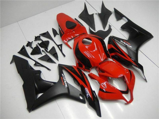 Carénages Moto Honda CBR600RR 2007-2008 - Rouge Noir Mat Décalque