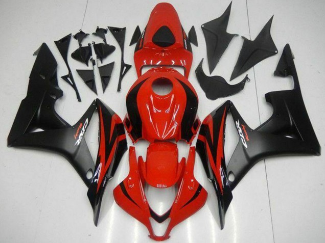 Carénages Moto Honda CBR600RR 2007-2008 - Rouge Noir Mat Décalque