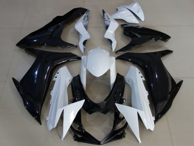 Carénages Moto Suzuki GSXR 600 / GSXR 750 2011-2024 - Blanc Noir Brillant