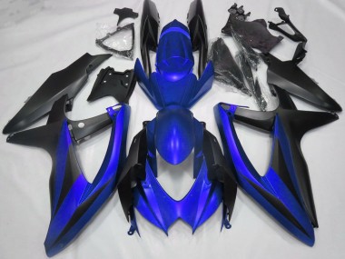 Carénages Moto Suzuki GSXR 600 / GSXR 750 2008-2010 - Bleu Noir Mat