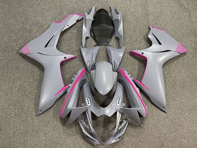 Carénages Moto Suzuki GSXR 600 / GSXR 750 2011-2024 - Nardo Gris Mat Rose Accents