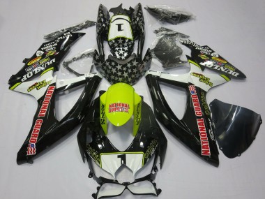 Carénages Moto Suzuki GSXR 600 / GSXR 750 2008-2010 - Blanc Jaune Rouge Noir National Guard