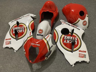 Carénages Moto Suzuki GSXR 1300 1996-2007 - Blanc Rouge Lucky Strike