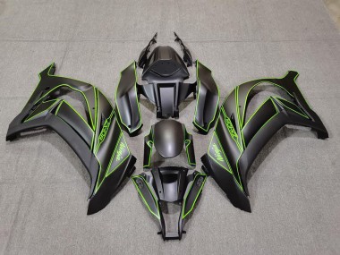 Carénages Moto Kawasaki ZX10R 2011-2015 - Noir Mat Vert Doubler