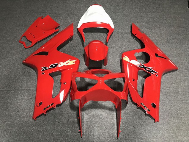 Carénages Moto Kawasaki ZX6R 2003-2004 - Rouge 636