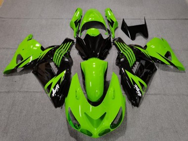 Carénages Moto Kawasaki ZX14R 2006-2011 - Vert Noir Brillant Blanc Ninja