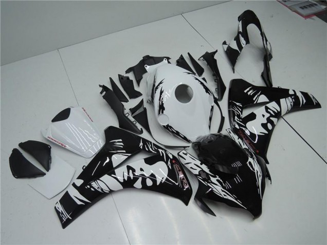 Carénages ABS Honda CBR1000RR 2008-2011 - Blanc Noir Brillant