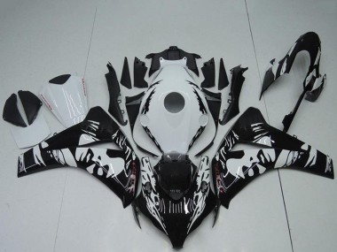 Carénages ABS Honda CBR1000RR 2008-2011 - Blanc Noir Brillant