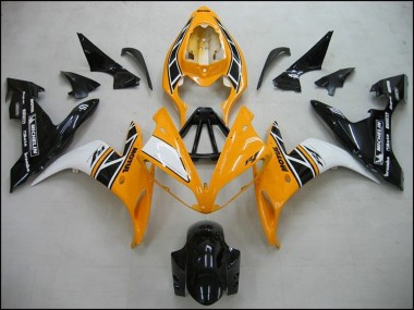 Carénages Moto Yamaha R1 2004-2006 - Jaune Blanc Noir OEM Style