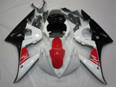 Carénage Moto Yamaha R6 2005 - Blanc Rouge Noir