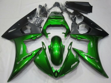 Carénages Moto Yamaha R6 2005 - Vert Foncé Noir Mat