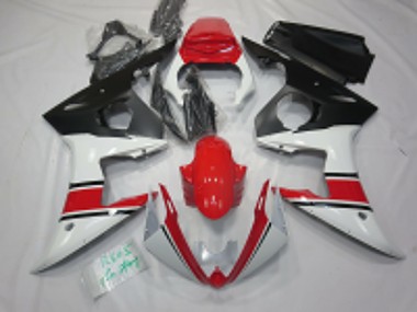 Carénages Moto Yamaha R6 2005 - Blanc Rouge Noir