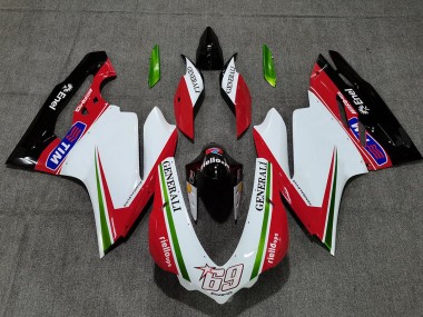 Carénages Moto Ducati 959 1299 2015-2020 - Blanc Rouge Vert Noir Brillant Generali Tim 69
