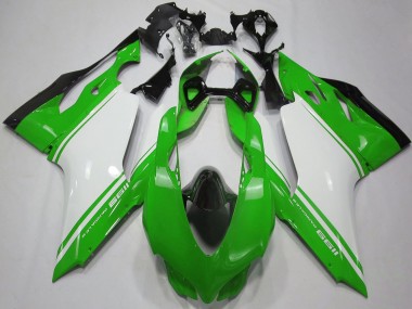 Carénages Moto Ducati 1199 2011-2014 - Vert Brillant Blanc Noir