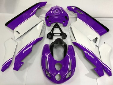 Carénages Moto Ducati 999 2003-2004 - Blanc Violet Noir