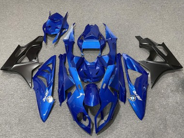 Carénages Moto BMW S1000RR 2009-2014 - Bleu Noir Mat