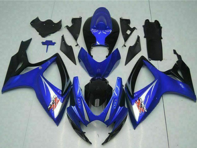 Carénages Moto Suzuki GSXR 600/750 2006-2007 - Bleu Blanc Noir Brillant Rouge