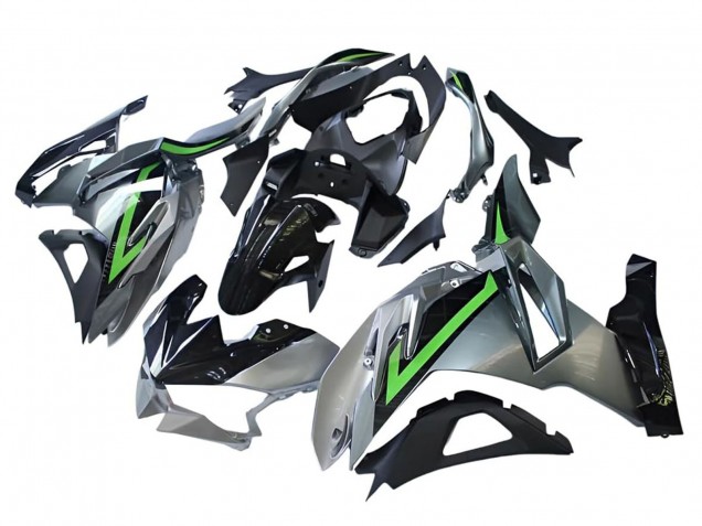 Carénages Moto Kawasaki Ninja 500 EX500R 2024-2025 - Gris Vert Noir