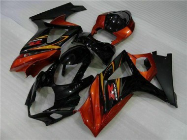 Carénages Moto Suzuki GSXR 1000 2007-2008 - Noir Orange