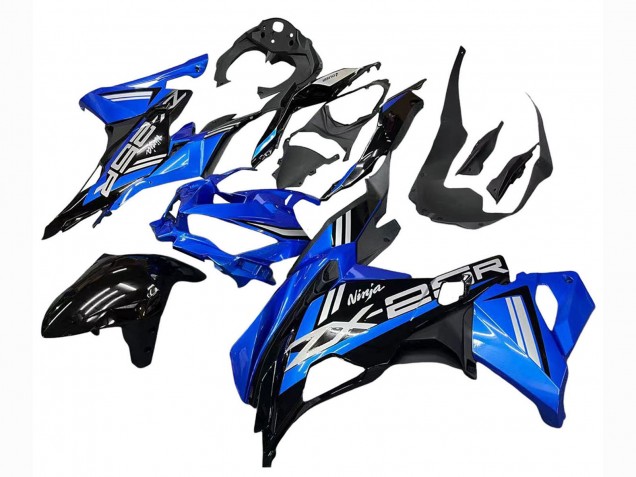 Carénages Moto Kawasaki ZX25R ZX-25R 2019-2025 - Bleu Blanc Noir Mat