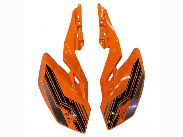 Carénages Moto Kawasaki Z400 2018-2024 - Orange Noir Brillant