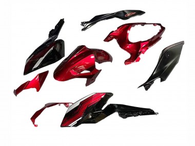 Carénages Moto Kawasaki Z400 2018-2024 - Bonbon Rouge Noir Brillant