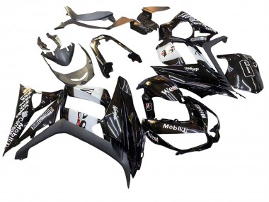 Carénages Moto Kawasaki Z1000SX 2010-2016 - Noir Brillant Or Blanc Mobil West