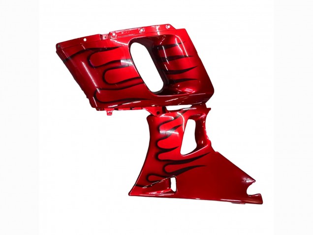 Carénages Moto Kawasaki ZZR400 1993-2007 - Rouge Noir Flamme