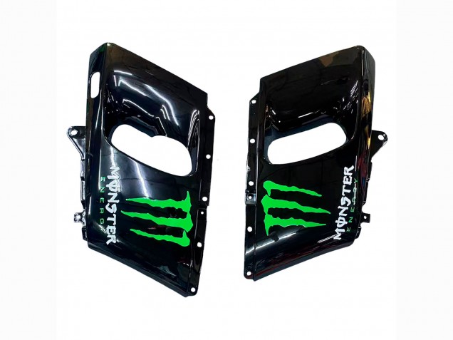 Carénages Moto Kawasaki ZZR600 1998-2003 - Vert Noir Monstre Elf
