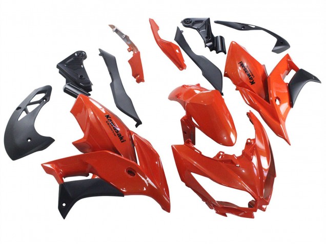 Carénages Moto Kawasaki Versys 650 2015-2020 - Rouge Noir Mat