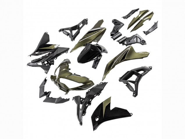Carénages Moto Kawasaki Versys 650 2022-2025 - Vert Foncé Noir