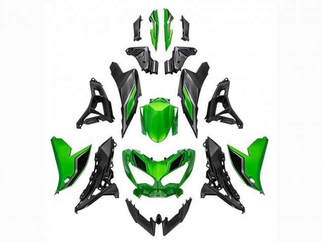 Carénages Moto Kawasaki Versys 650 2022-2025 - Vert Noir Brillant