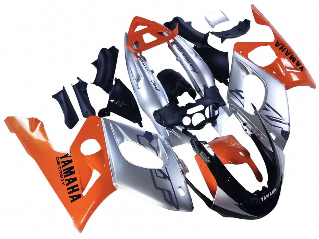 Carénages Moto Yamaha YZF600R Thundercat 1996-2007 - Orange Gris Noir Brillant