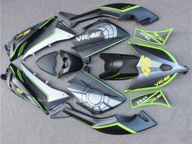 Carénages Moto Yamaha TMAX530 2012-2014 - Noir Mat Gris Vert Citron 46