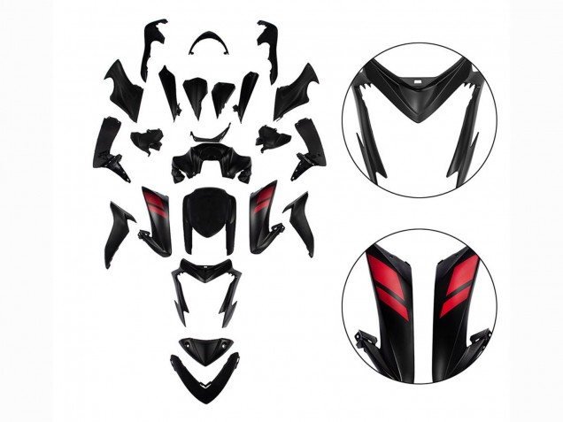 Carénages Moto Suzuki GSX-S 1000 2015-2020 - Noir Rouge