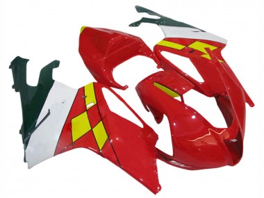 Carénages Moto Aprilia RSV1000 2003-2006 - Rouge Jaune Blanc