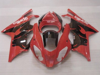 Carénages Moto Aprilia RSV1000 2003-2006 - Rouge Noir Brillant