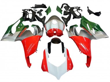 Carénages Moto Ducati Panigale V2 2020-2024 - Argent Rouge Vert