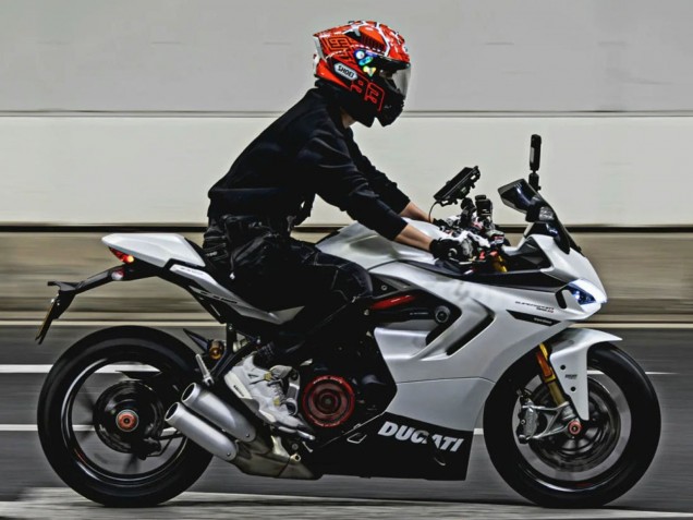 Carénages Moto Ducati 2021-2024 Ducati Supersport 950/950S 2021-2024 - Blanc Noir