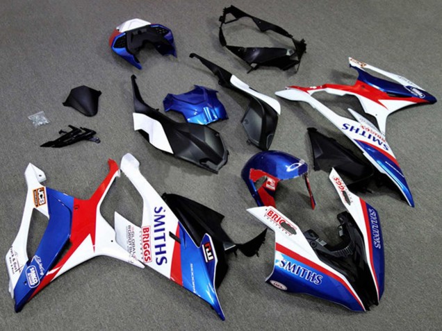Carénages Moto BMW S1000RR 2019-2022 - Blanc Bleu Rouge Smiths