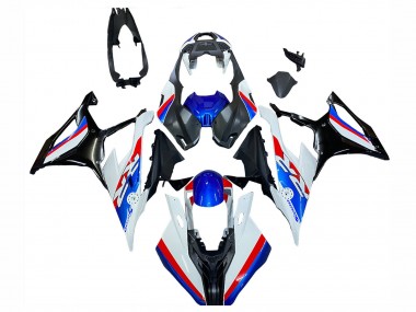 Carénages Moto BMW S1000RR 2019-2022 - Blanc Bleu Rouge