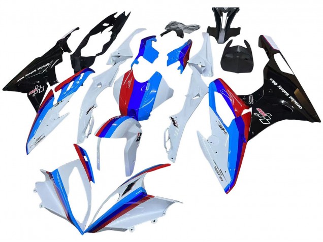 Kits Carénage Moto BMW S1000RR 2015-2016 - Blanc Rouge Bleu Noir Brillant